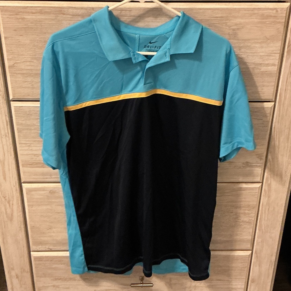 Nike Men's color blocked dri fit golf polo